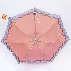 Three Fold Manual Open Umbrella with Ruffle Edge (YS-3F1009A)