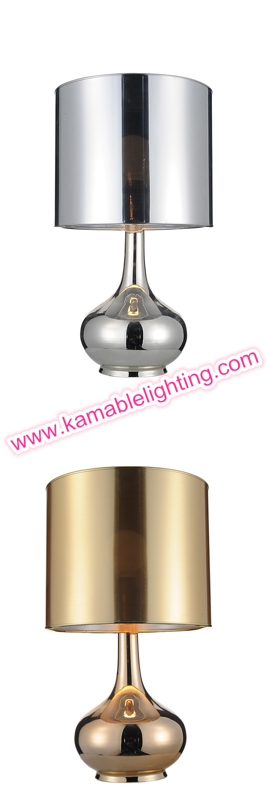 Modern Flower Lampshade Resin Table Lamps for Bedroom (GT8330-1)