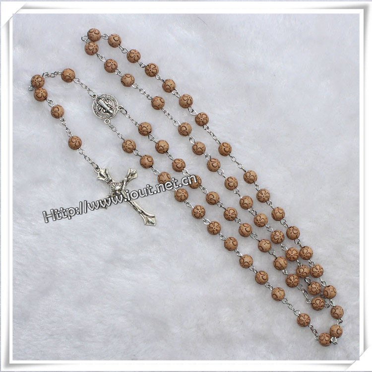 Plastic Imitation Crystal Beads Religious Rosary (IO-cr236)