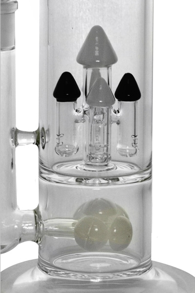 4 Tower Showerheads Hookah Glass Water Pipe for Smoking (ES-GB-453)