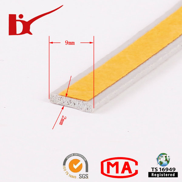 Wooden Door Edge Gap Weather Resistance Rubber Foam Seal Strip