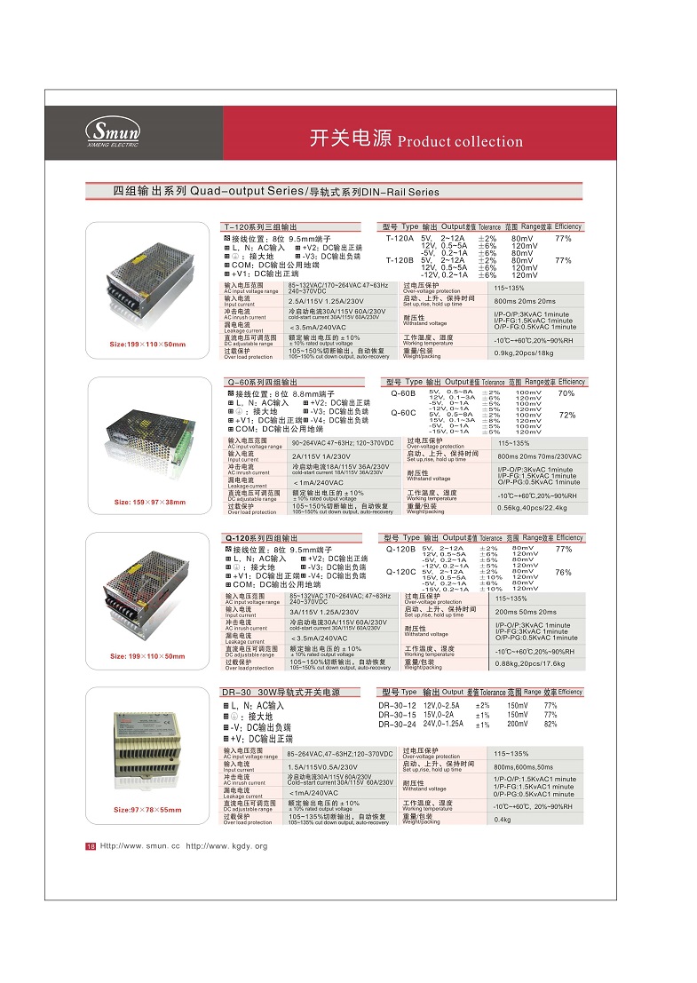 240W DIN-Rail with Pfc Switching Power Supply 12VDC 20A