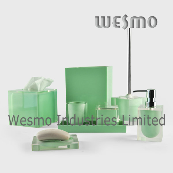 Transparent Polyresin Bathroom Set (WBP0202B)