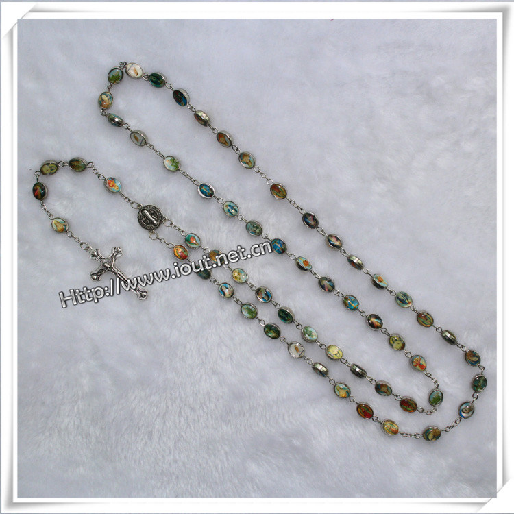 Free Sample and Free Shipping, Glass Beads Rosary, (IO-cr280)