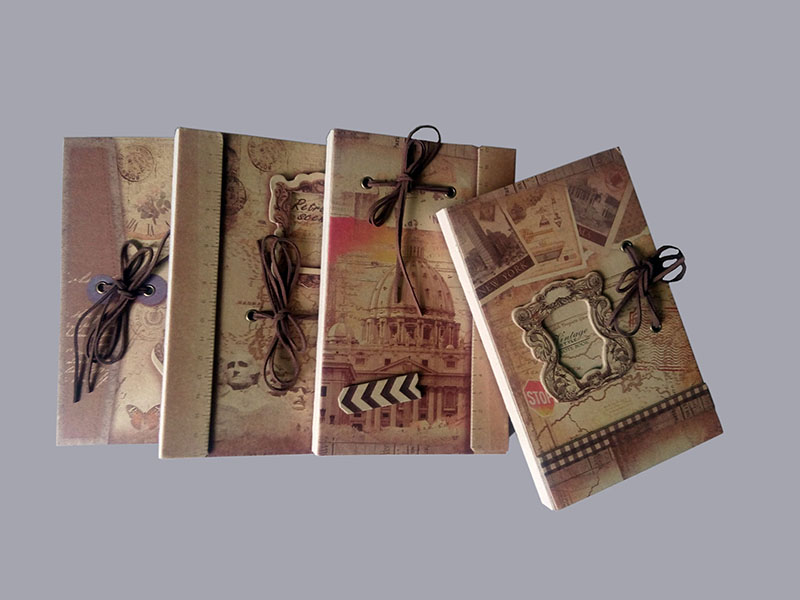 Factory Offer Kraft Paperclassical Art Notebooks with Box for Promotion
