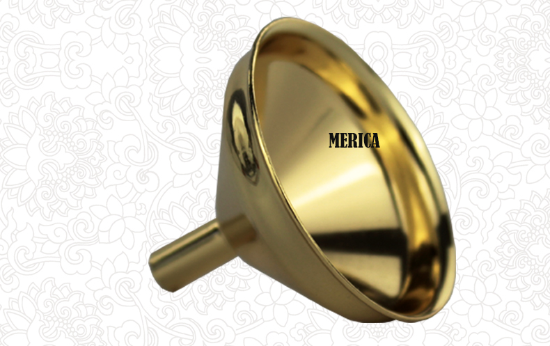 Stainless Steel Mini Golden Perfume Funnel