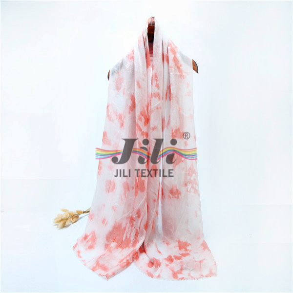 2016 Populor Hot Sale New Style Polyester Voile Tie Dye Scarf