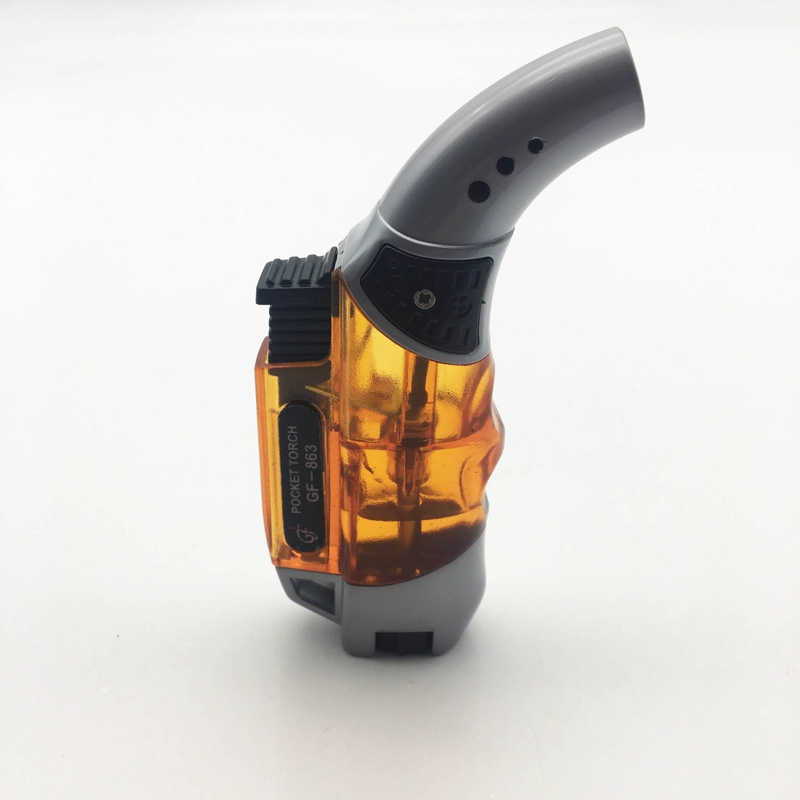 Mini Orange Windproof Torch Butane Gas Jet Flame Cigarette Lighter (ES-TL-001)