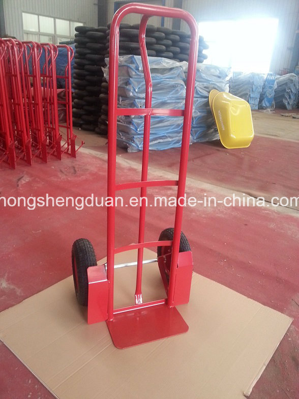 Hand Trolley Have Two Pneumatic Wheel Used for Storage