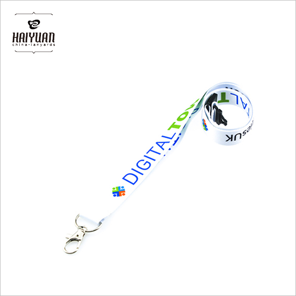 Duel Use Lanyards White Background Color with blue and Green Color Printing