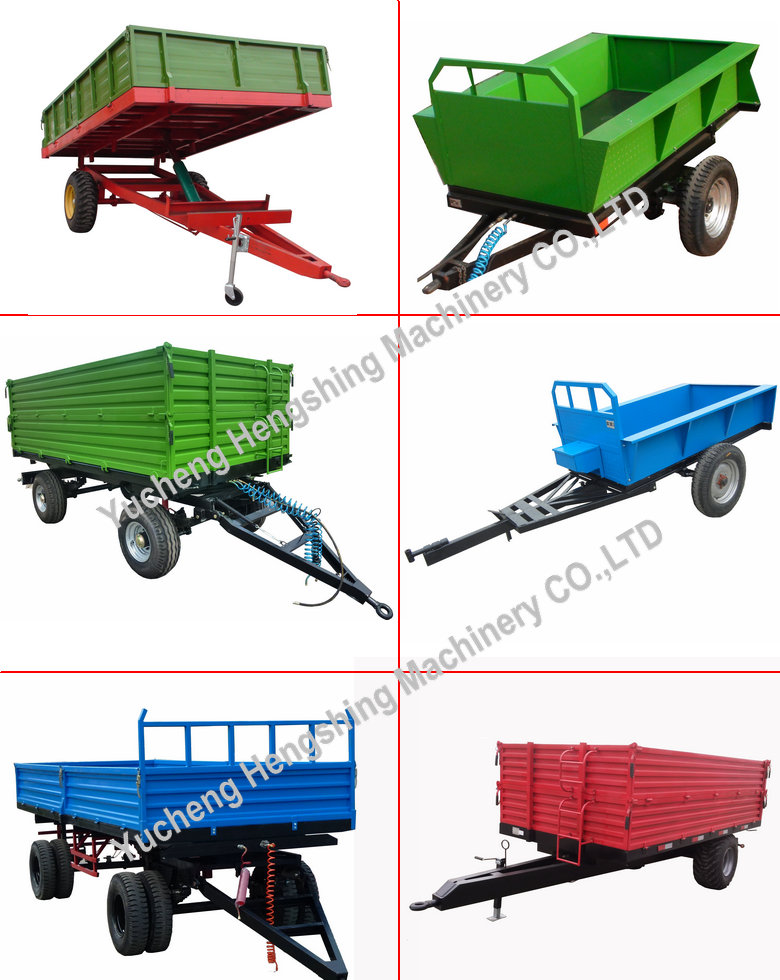 Manufacturer 5 Tons Farm Trailer Tractor Tipper Trailer in Europen Style