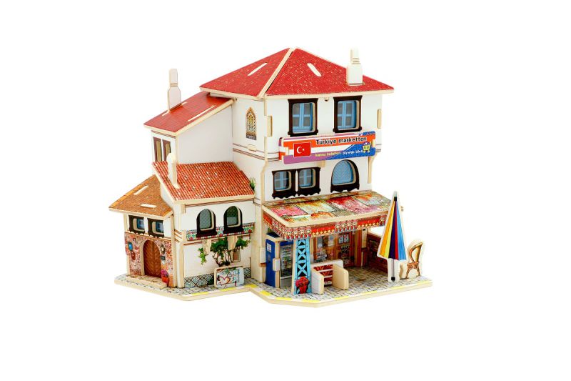 Wood Collectibles Toy for Global Houses-Turkey Covenience Store