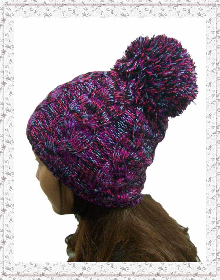 Custom Design Jacquard Weave Crochet Knitted Beanie Cap/Hat (1-3461)