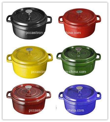 2.5L Enamel Cast Iron Dutch Oven Manufacturer Dia 20cm