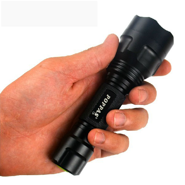 C8 500lumens Rechargeable Xml T6 High Lumen Tactical Flashlight