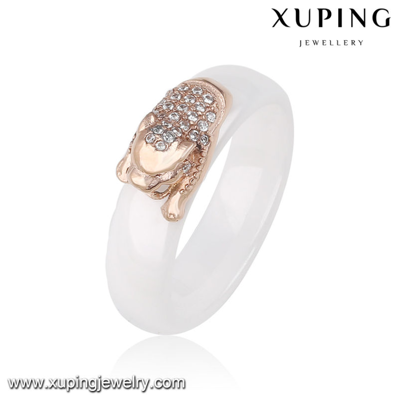 13903 Fashion Xuping 18k Gold-Plated CZ Stainless Steel Jewelry Finger Ring with Dragon-Shaped