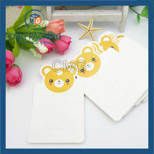 White PVC One Color Printing Jewelry Set Card (CMG-078)