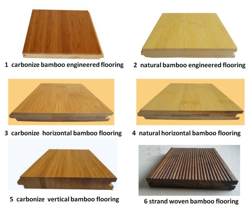 15mm 17mm Carbonized Horizontal Bamboo Flooring