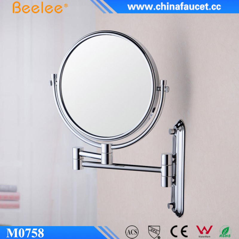 8'' Brass Chrome Round Wall Mounted Cosmetic Mirror