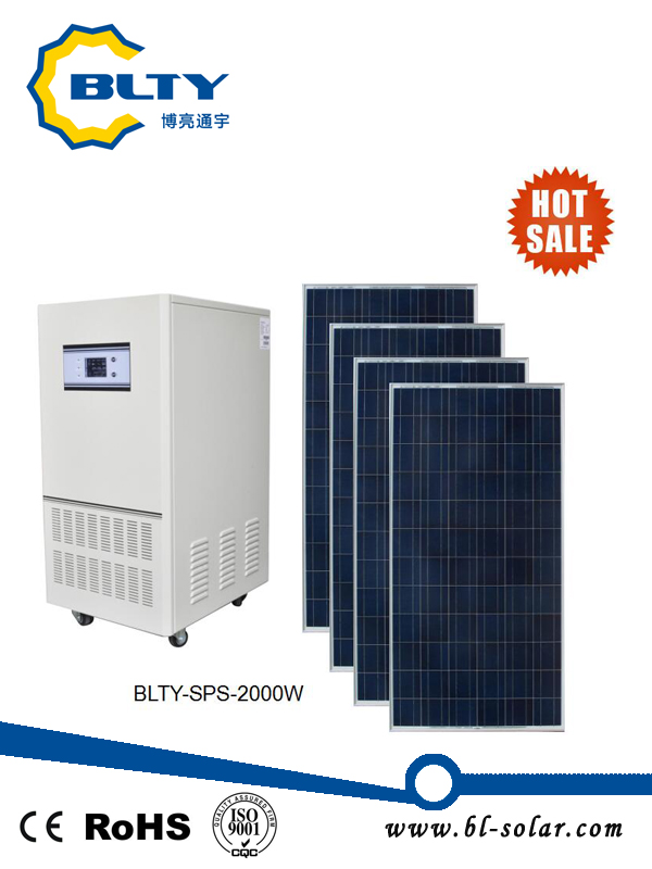 off Grid Solar Power System with 2000 Watt Solar Panels