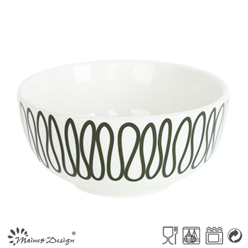 Homestyle Luxury Decal Ceramic Otameal Bowl