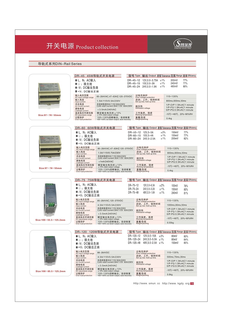 240W DIN-Rail with Pfc Switching Power Supply 12VDC 20A