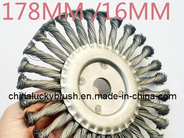 178mm Twist Knot Steel Wire Wheel Brush (YY-075)