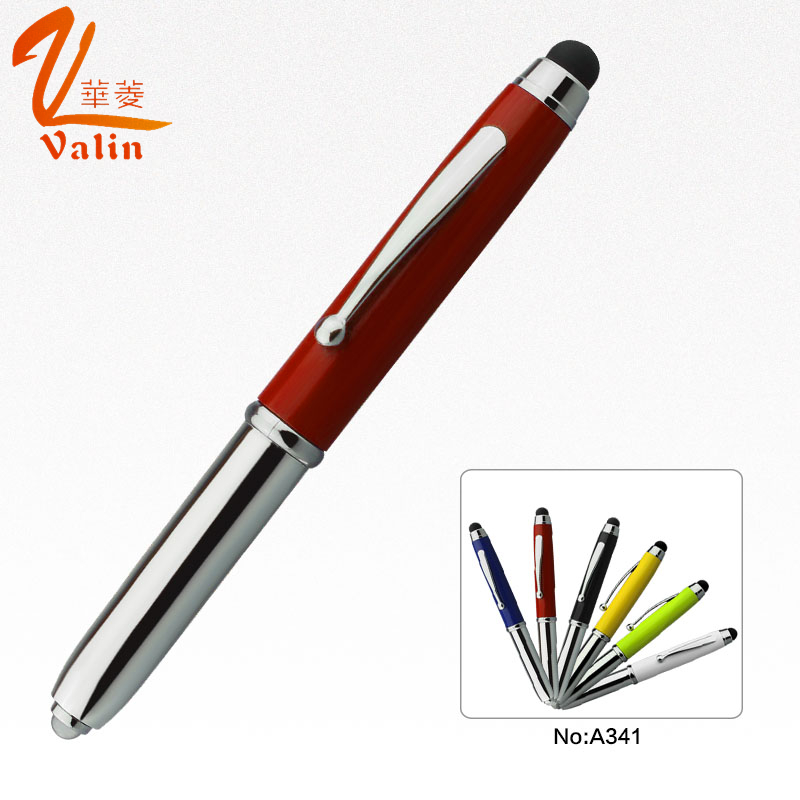 Multi Color LED Light Metal Pen for Business People