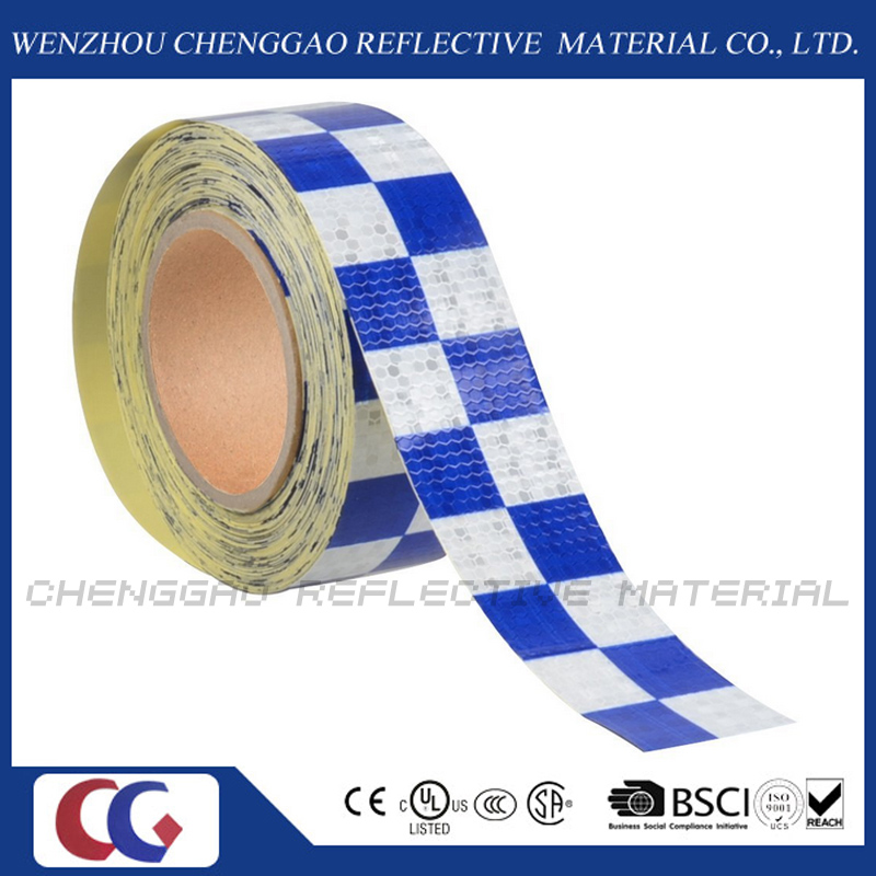 Multi Color Conspicuity Safety Checkered Reflective Warning Tape (C3500-G)