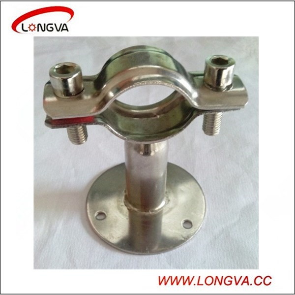 Stainless Steel Sanitary Round Pipe Hanger with Handle and Seat