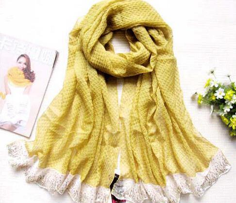 Large Size Crumple Polyester Voile Scarf