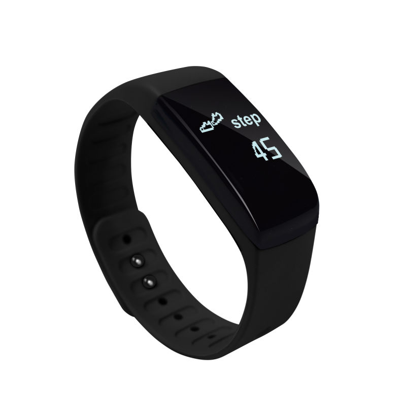 Silicone Band Smart Bracelet Watch with Heart Rate