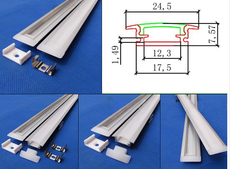 Different Sizes LED Slim Aluminum Profile Extrusion for LED Rigid Strip