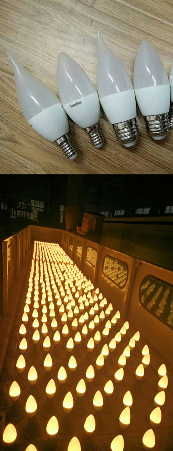 Silver C37 LED Candle Factory Bulb for New LED Products