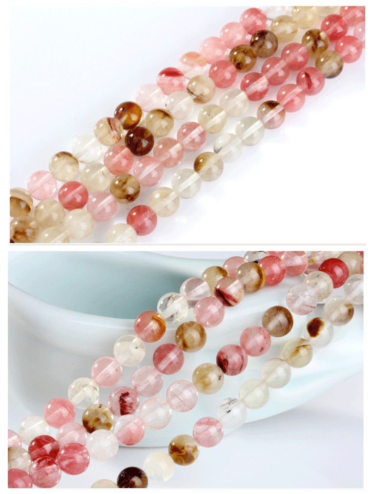 New Arrival Natural Quartz Loose Strand Watermelon Crystal Beads Set