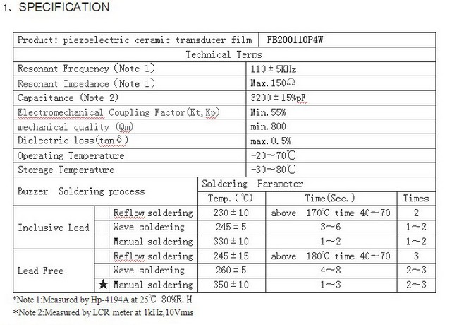 Waterproof Piezoelectric Ceramic, Ultrasonic Transducer with Wire, Magnetic Buzzer, Passive Buzzer, Active Buzzer (FBELE)