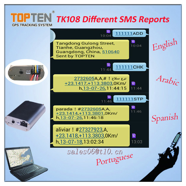 GPS Tracker with Real Time Display of Location (TK108-KW)