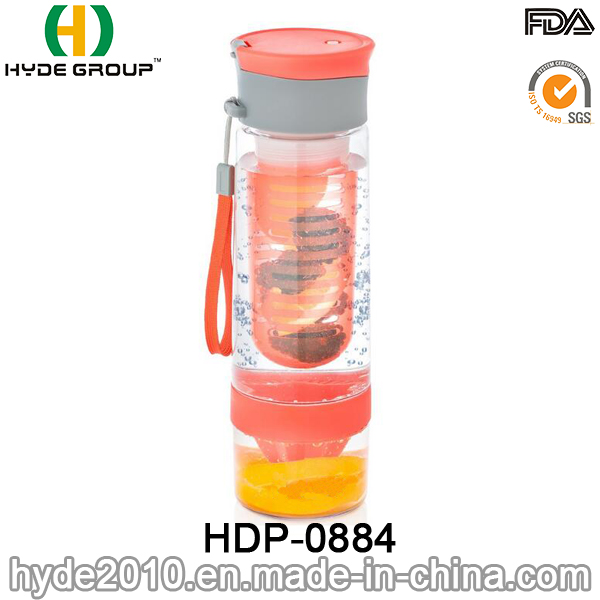 New Design Plastic Fruit Infuser Water Bottle, Tritan Fruit Infusion Water Bottle (HDP-0884)