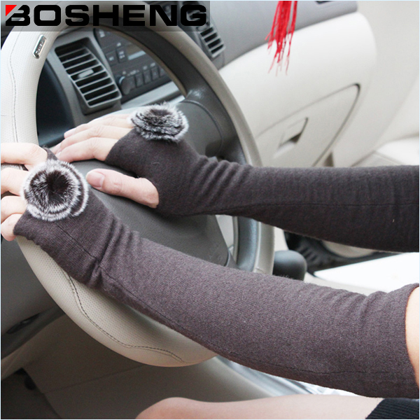 Lady Fabric Driving Sun Protection Arm Long Woven Gloves