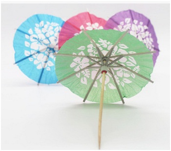 Creative Color Paper Umbrella Fruits Sign/Fruit Cocktail Umbrella