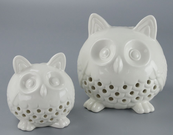 Hot Sale Decorative Ceramic Owl Candle Holder