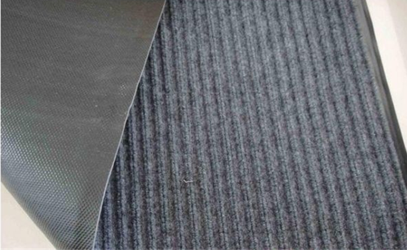 Grey Double Ribbed PVC Door Mat