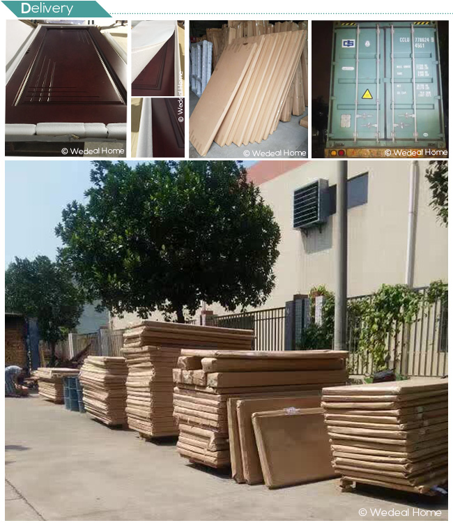 Bulk Supply MDF PVC Film Interior Wooden Door for Houses