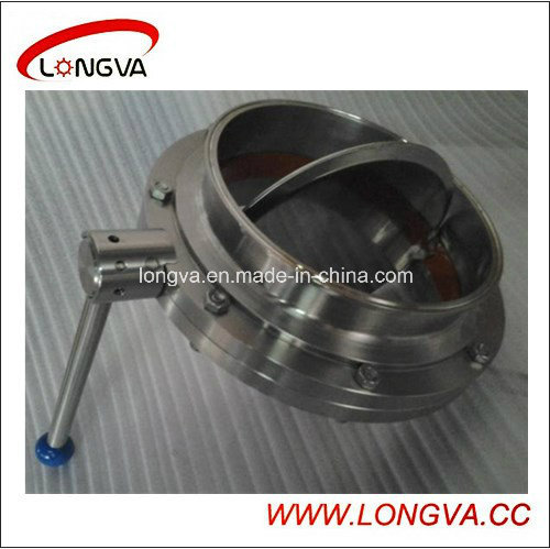 Big Size Sanitary Stainless Steel Welded Butterfly Valve