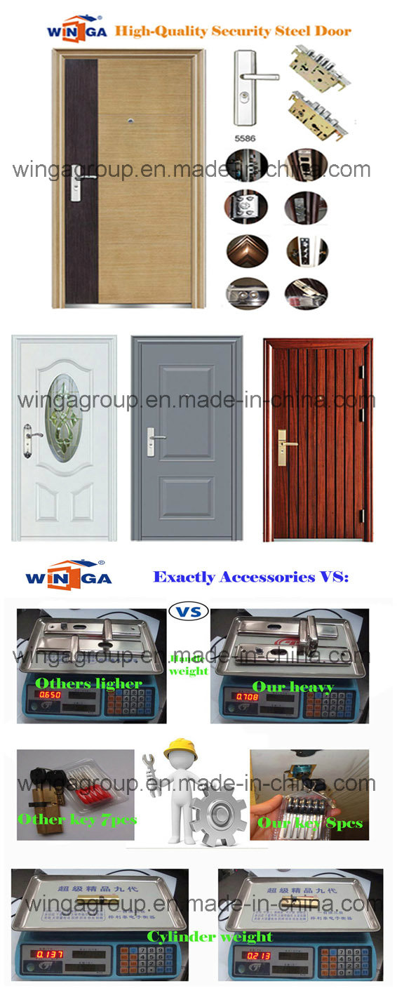 Ce for Europ Market Good Quality Security Steel Door (W-S-01)
