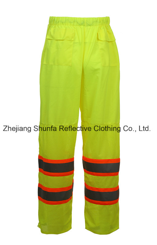 Elasticated Waist Hi-Vis Reflective Waterproof Safety Rain Pants