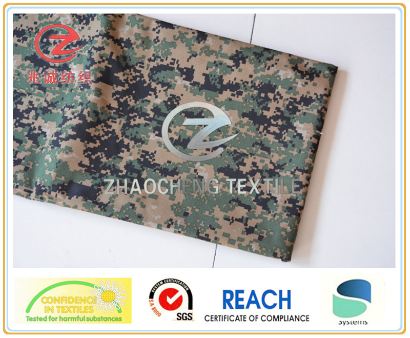 1000d Nylon Cordura Camouflage Printing, American Style, PU Coated Military Bulletproof Vest Fabric (ZCBP022)