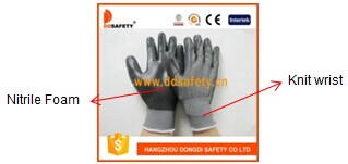 Black Nitrile Coating Glove Dnn468