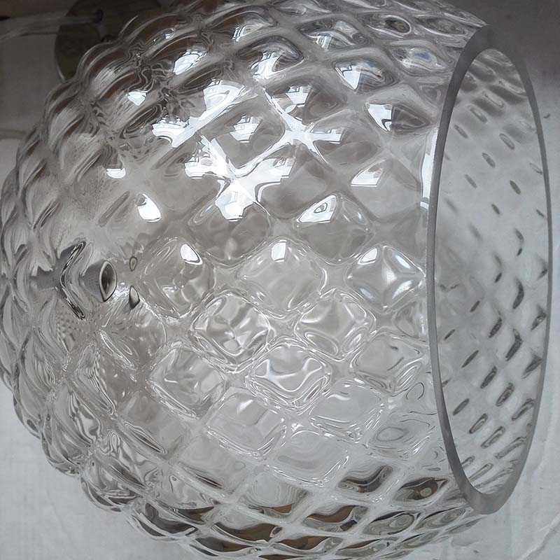 European Living Room Transparent Glass Pineapple Shape Pendant Lamp