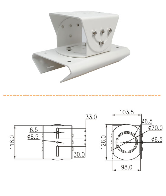 Aluminum Material CCTV Camera Mount Bracket